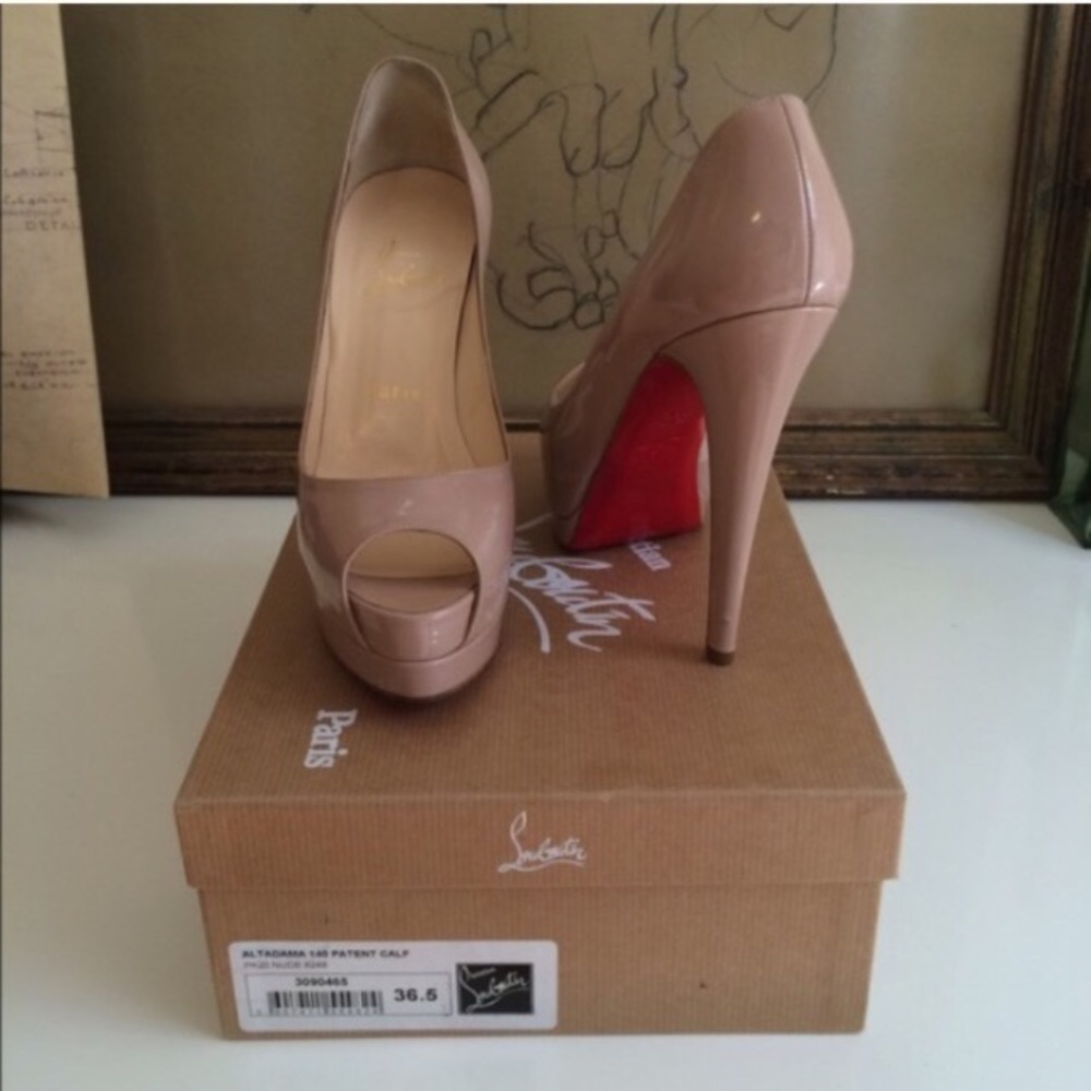 Christian Louboutin Nude Tan Altadama pump heels